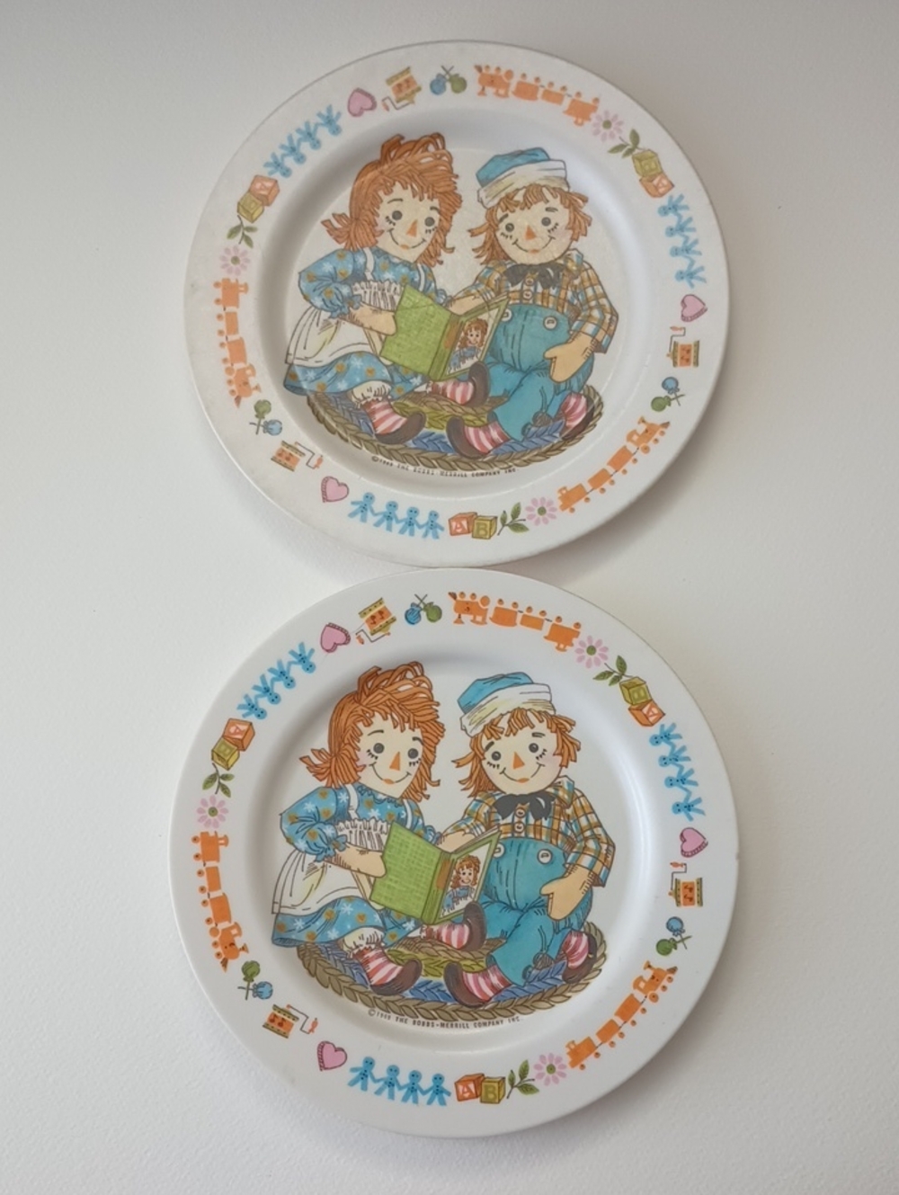 VTG 1969 Raggedy Ann & Andy Oneida Deluxe Melamine Dish Set 3119 3258 3243 - Picture 6 of 15